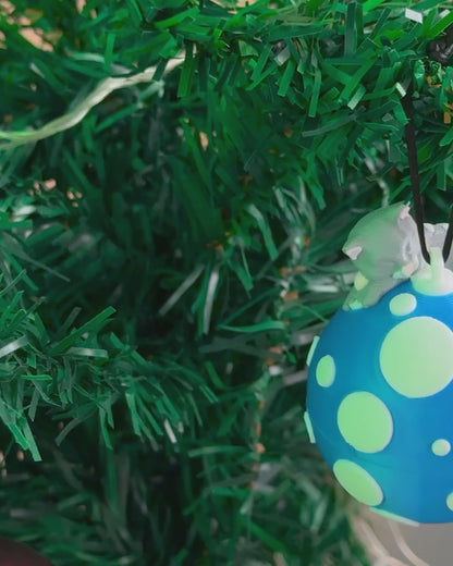 Sleeping Cat Christmas Ornament – Cute 3D Printed Kitty Holiday Tree Decoration – Perfect Gift for Cat Lovers & Pet Parents