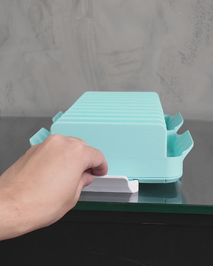Lid Organizer | Kitchen Lid Holder for Pots, Pans/Containers | Cabinet/Pantry Lid Storage Rack | Tupperware Organizer