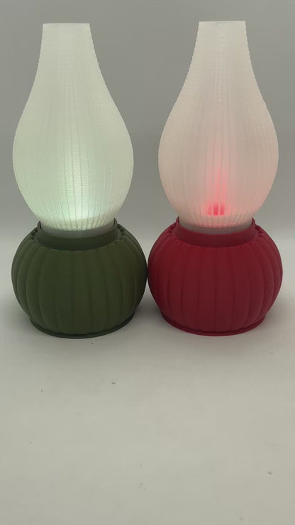 Holiday Glow Lamp – Rustic Christmas Table Light | Cozy Winter Farmhouse Decor | Festive Cottagecore Centerpiece