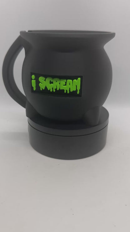 Cauldron Ice Cream Pint Holder – Halloween Cauldron Mug with Custom Text