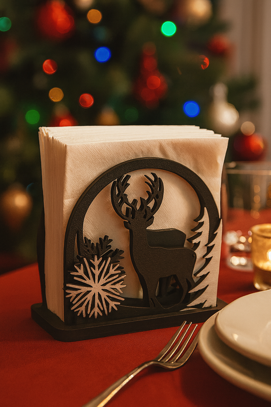 Reindeer Christmas Napkin Holder – Festive Holiday Table Decor