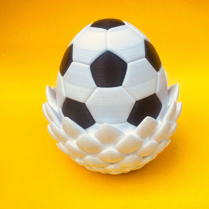Soccer Dragon with Egg – Articulated Fantasy Figurine – Sports Fan Collectible – Unique Dragon Lover Gift