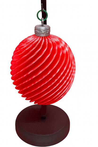 Elegant 3D Printed Spiral Christmas Ornament Ball – Modern Holiday Decoration, Lightweight Tree Ornament, Unique Gift Idea